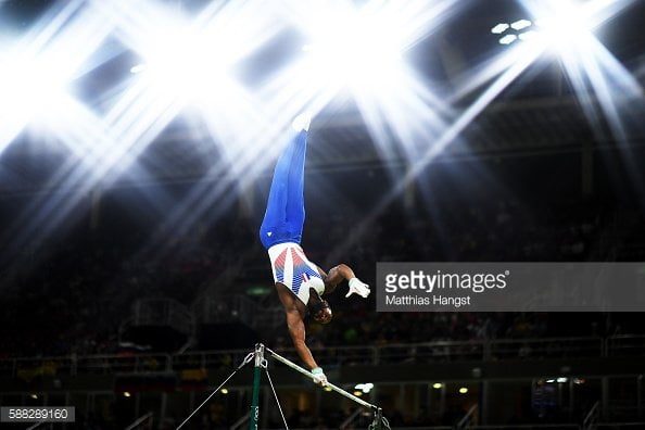 during the Men's Individual All-Around final on Day 5 of the Rio 2016 Olympic Games at the Rio Olympic Arena on August 10, 2016 in Rio de Janeiro, Brazil.