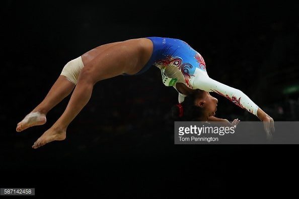 during Women's qualification for Artistic Gymnastics on Day 2 of the Rio 2016 Olympic Games at the Rio Olympic Arena on August 7, 2016 in Rio de Janeiro, Brazil