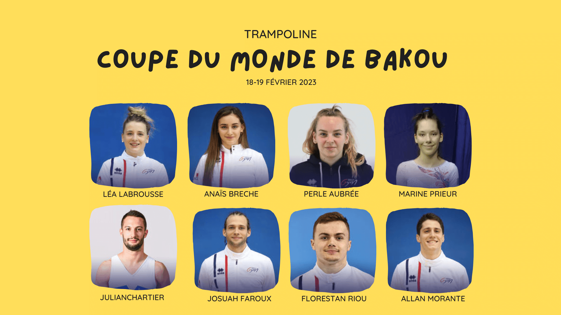 Coupe du monde : les trampolinistes en route pour Bakou
