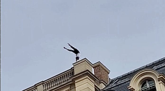 Quentin Signori sur les toits du Palais Royal
