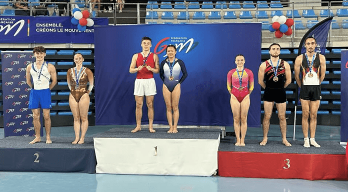 Championnats de France élite de tumbling (Toulon 2024) : Hippolyte Hergué et Yanna Chomilier en or