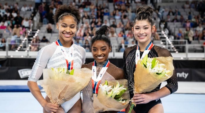 Cinq médailles d’or et un neuvième titre au concours général pour Simone Biles au championnat américain