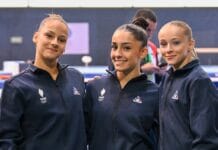 Elena Colas, Maïana Prat et Lola Chassat, championnes du monde juniors de gymnastique