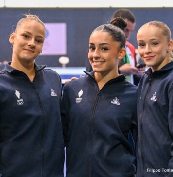 Elena Colas, Maïana Prat et Lola Chassat, championnes du monde juniors de gymnastique