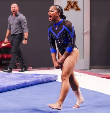 Jordan Chiles apporte son soutien au Minnesota en reprenant son sol en hommage à Prince