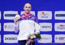 Elena Colas sur les toits de l’Europe à Zagreb