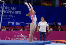 Impressionnant 14,600 aux barres d’Elena Colas en finale équipe